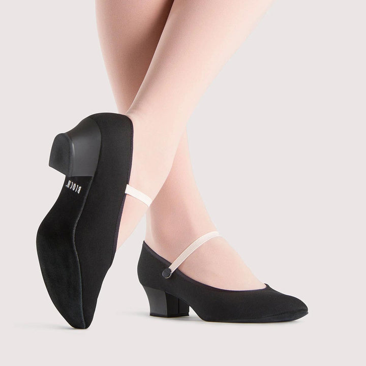 Bloch Tempo Cuban Heel Canvas Character Shoe Childs &amp; Adults