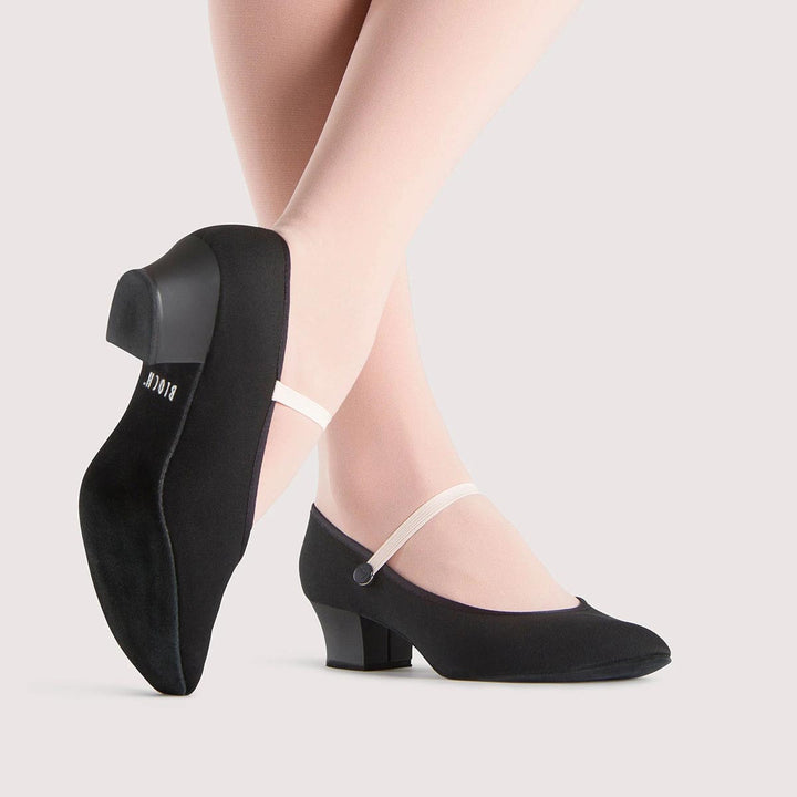 Bloch Tempo Cuban Heel Canvas Character Shoe Childs &amp; Adults