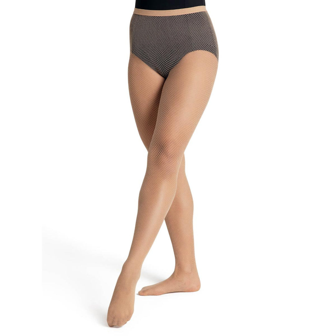 Capezio Studio Basic Footed Fishnet Tights Seamless Adults