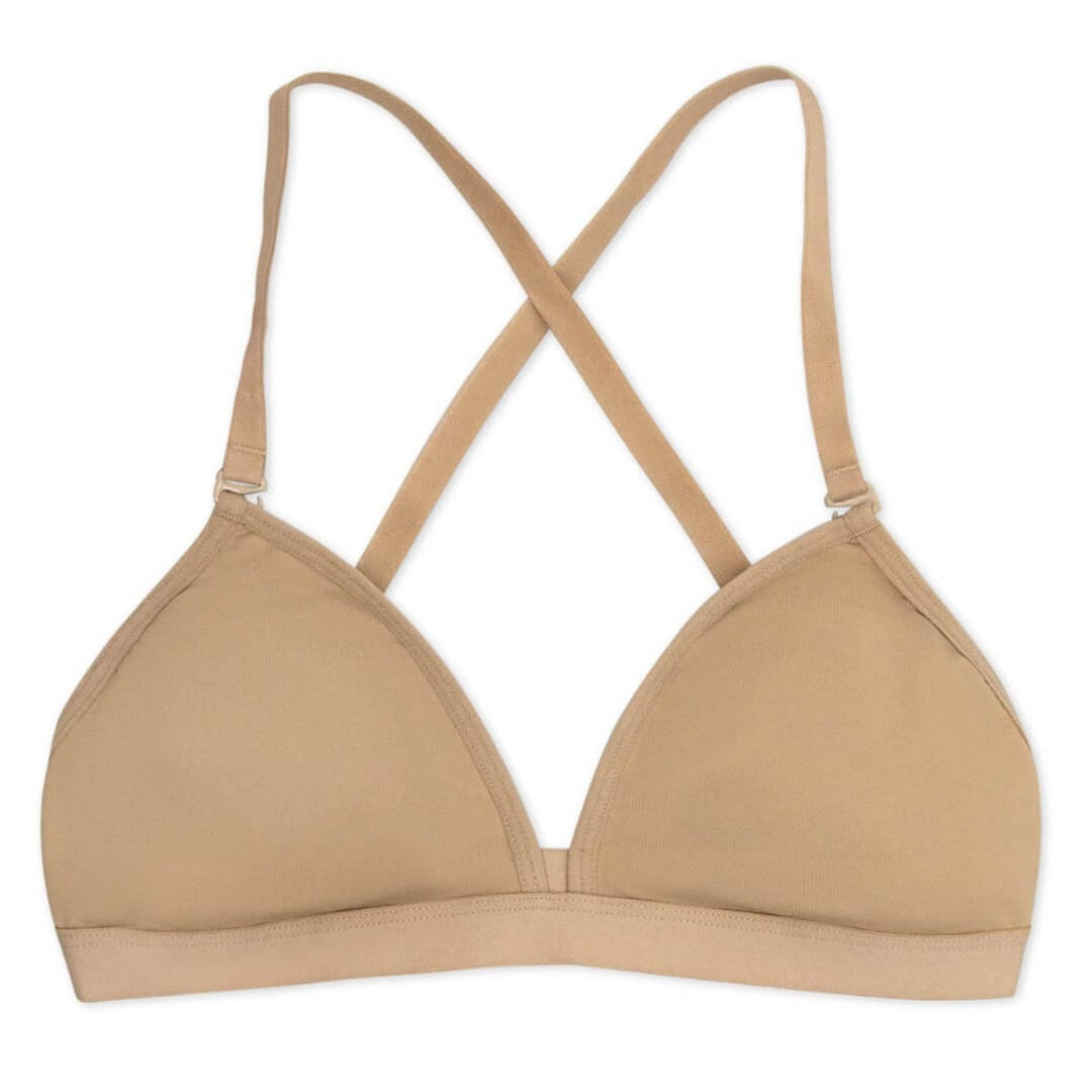Capezio Deep Neck Clear Back Strap Bra Girls Underwear Sizes