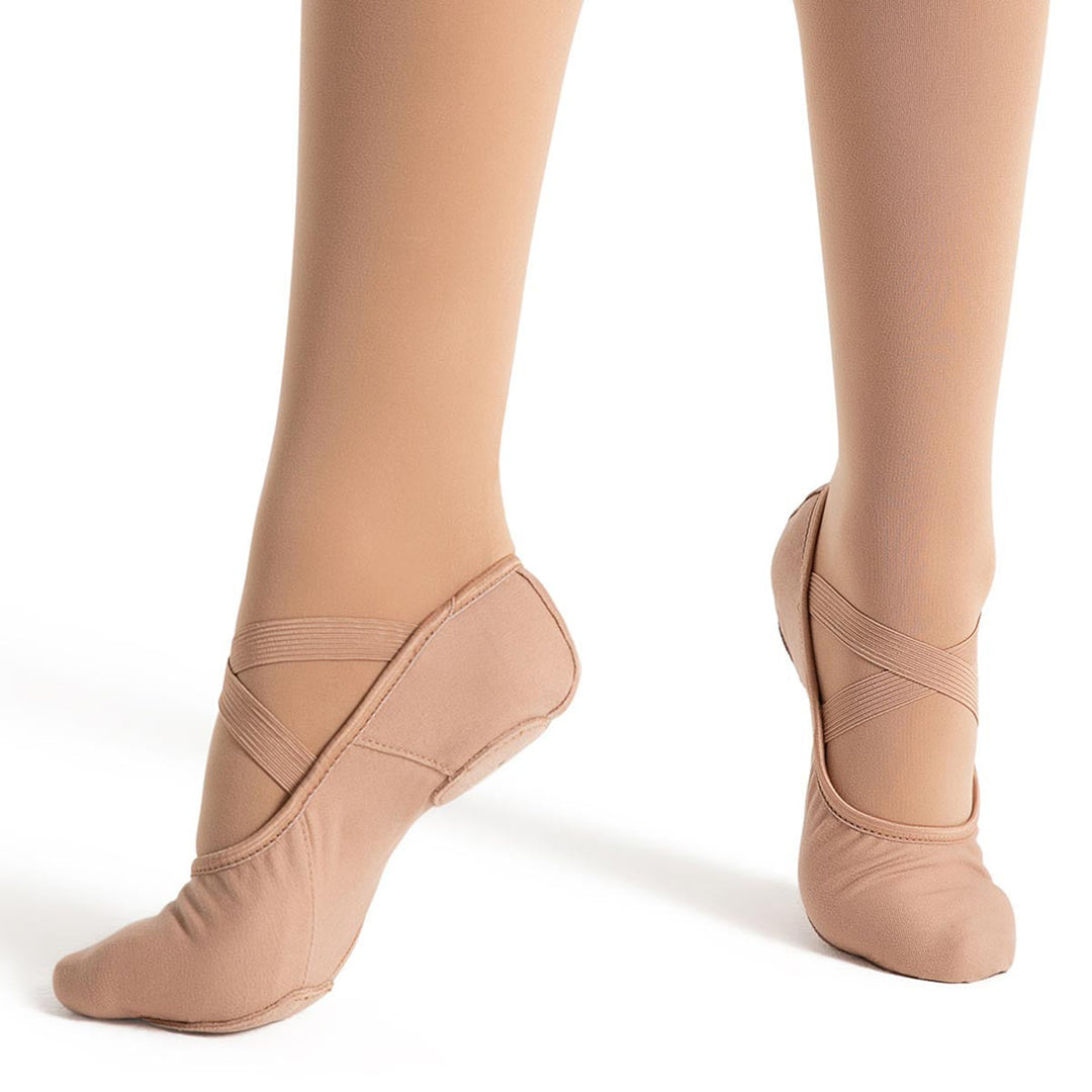 Capezio Hanami Canvas Ballet Shoes Split Sole Light Suntan Adult Sizes