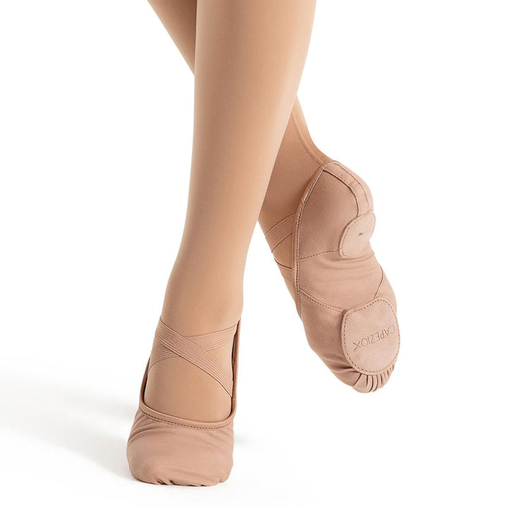 Capezio Hanami Canvas Ballet Shoes Split Sole Light Suntan Adult Sizes