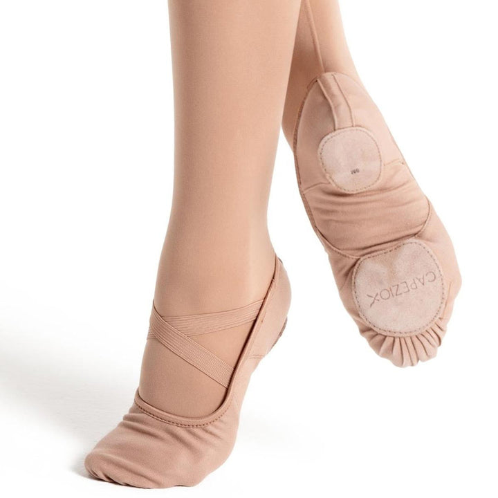 Capezio Hanami Canvas Ballet Shoes Split Sole Light Suntan Adult Sizes