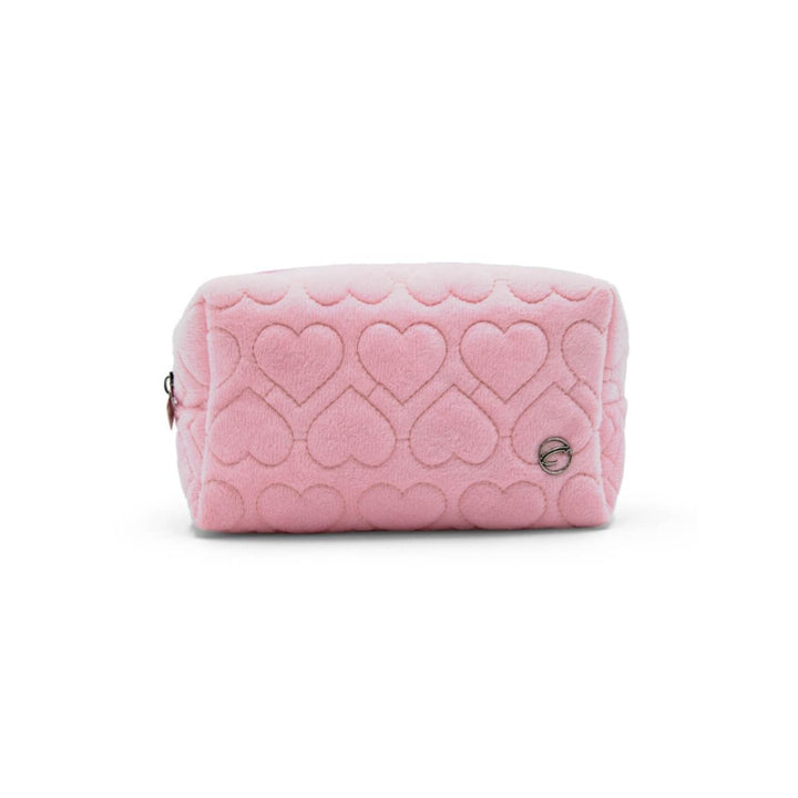 Capezio Lightweight Heart Pouch - Makeup Bag - Pink &amp; Red