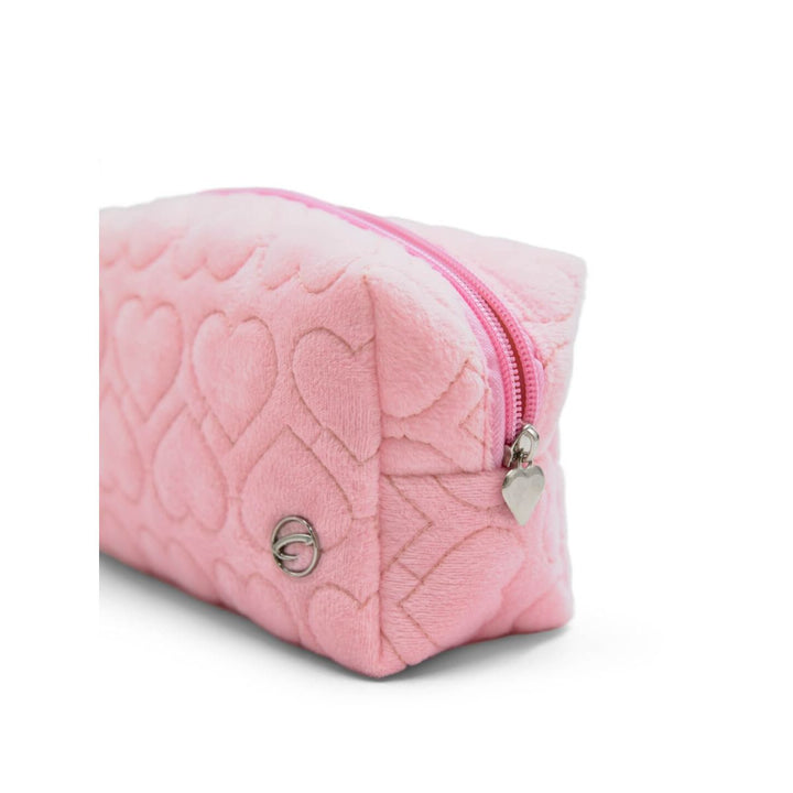 Capezio Lightweight Heart Pouch - Makeup Bag - Pink &amp; Red