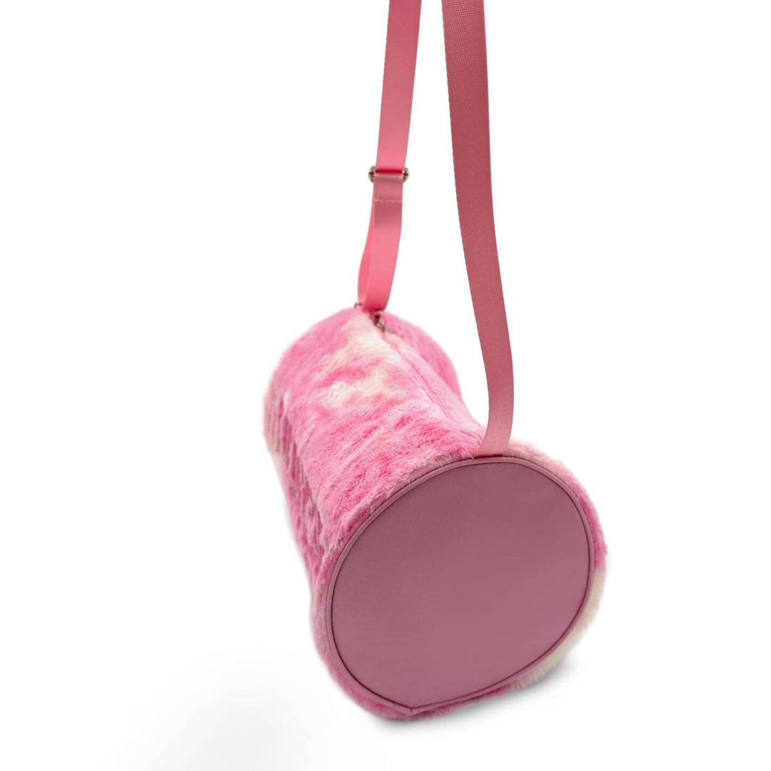 Capezio Plush Pink Faux Soft Fur Dance Duffle Barrel Bag
