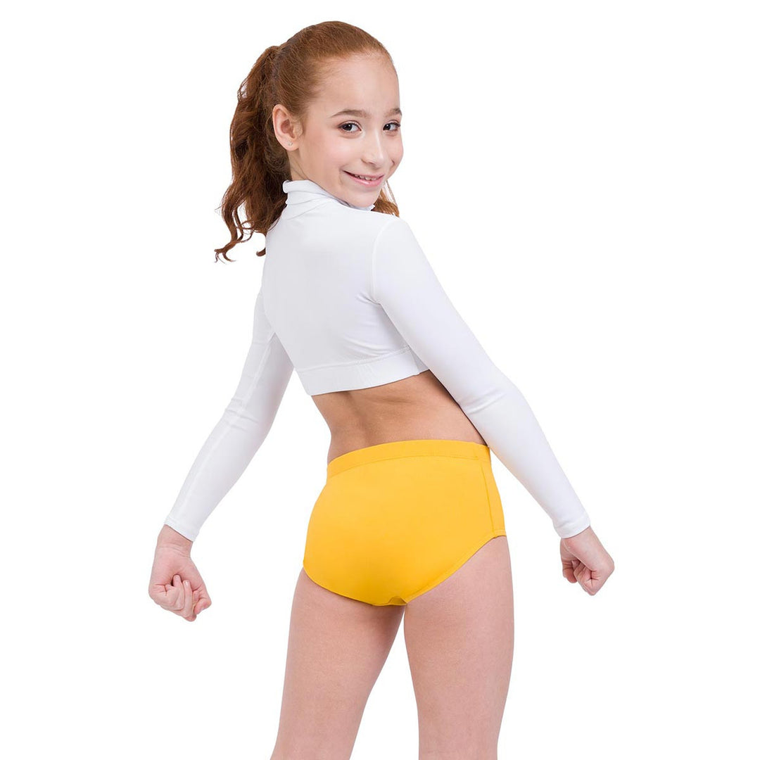 Capezio Turtleneck Long Sleeve Crop Top Reversible Children