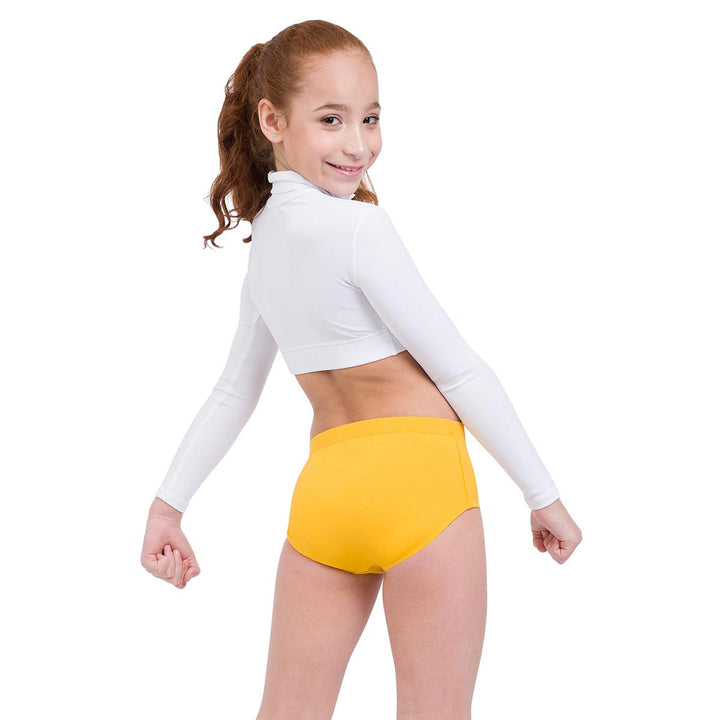 Capezio Turtleneck Long Sleeve Crop Top Reversible Children