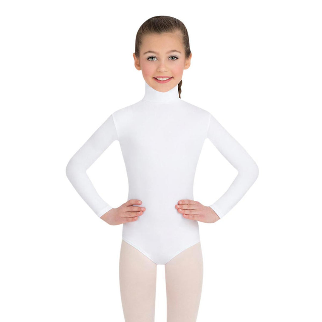 Capezio Turtleneck Long Sleeve Leotard Bottom Snaps Children