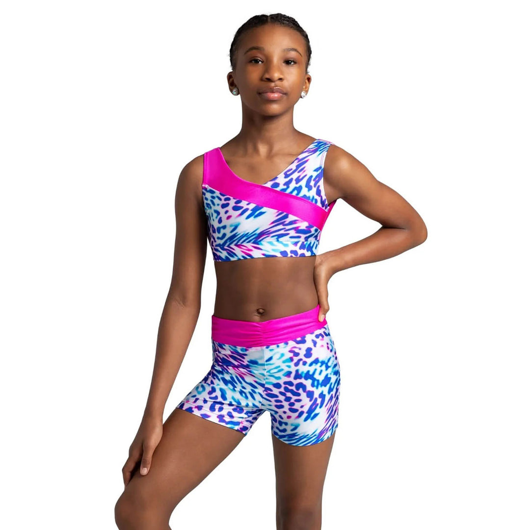 Capezio Wild One Pathway Girls Gymnastics Crop Top