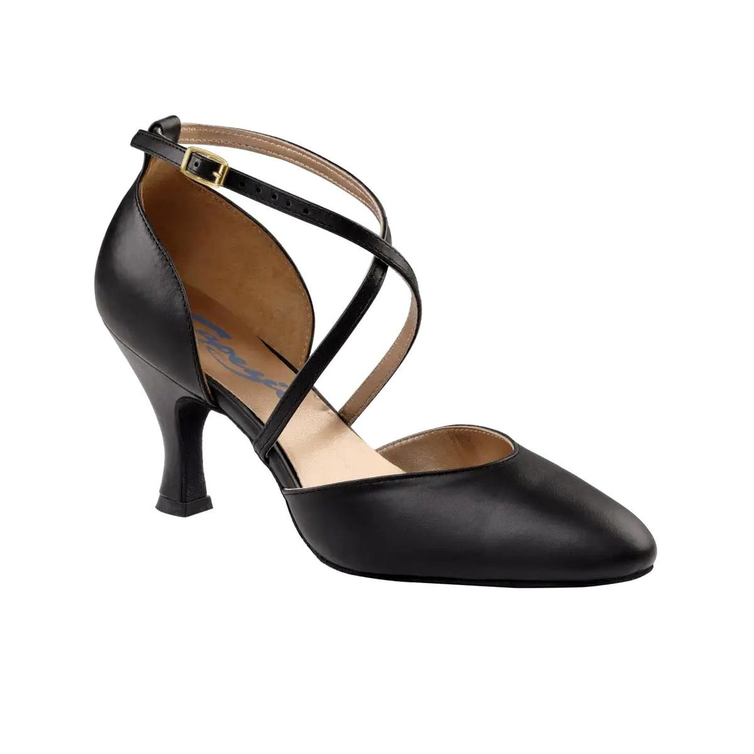 Capezio Leather Ballroom Shoe X-Strap Pump 2.5'' Heel Adults