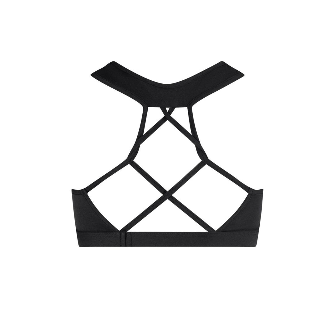 Energetiks Ava Crop Top Children Sizes Hot Pink &amp; Black