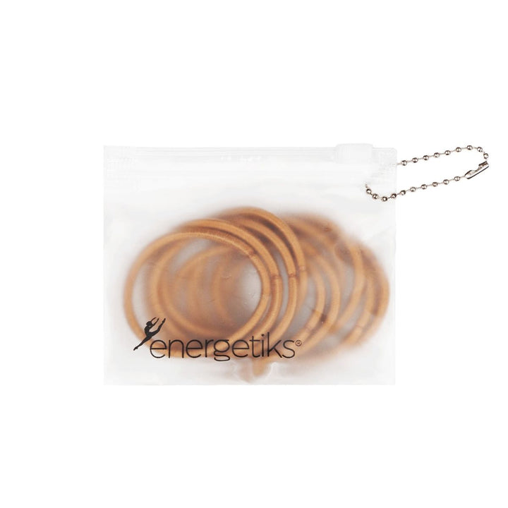 Energetiks Hair Elastics - Travel Zip Pouch Pack of 10
