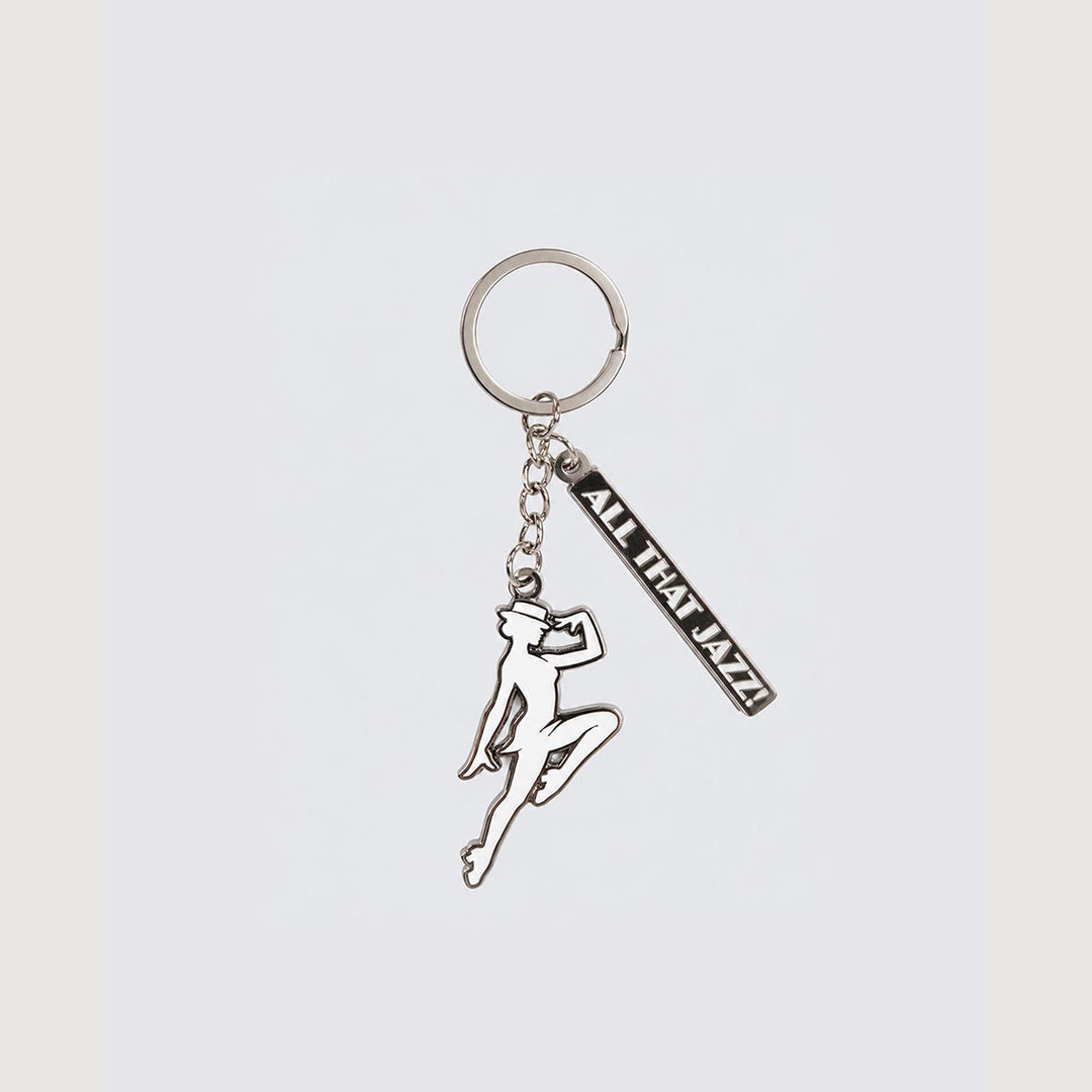Energetiks jazz dancer key ring in white soft enamel