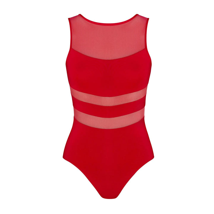 Energetiks Lexi Mesh Panel Sheer Back Leotard Women Sizes