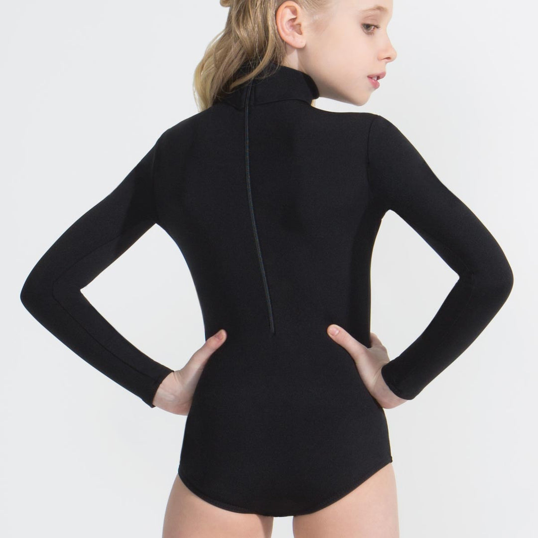 Capezio Turtleneck Long Sleeve Leotard Bottom Snaps Children
