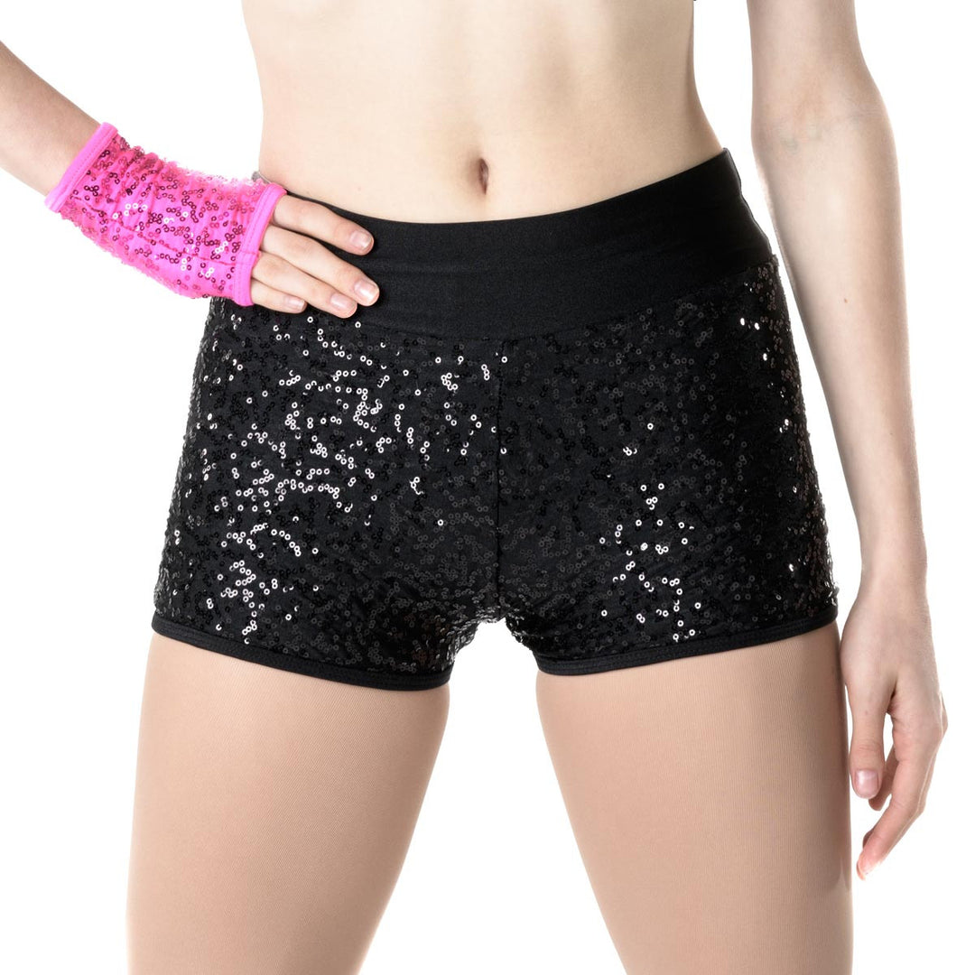 Studio 7 Dancewear Attitude Sequin Dance Shorts Adult Sizes