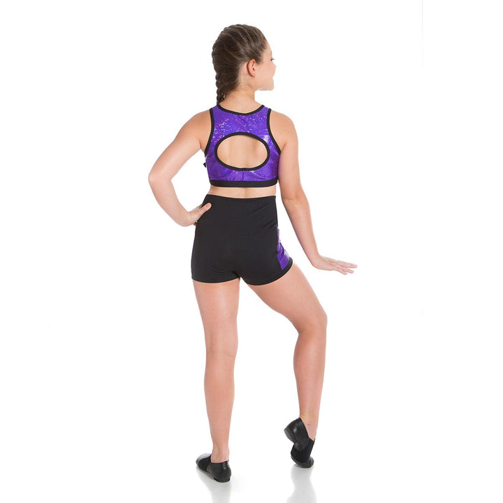 Energetiks Mia Boy Leg  Metallic Shattered Glass Short Girls