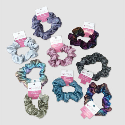 Studio 7 Dancewear Metallic Hair Scrunchies - 8 Colours