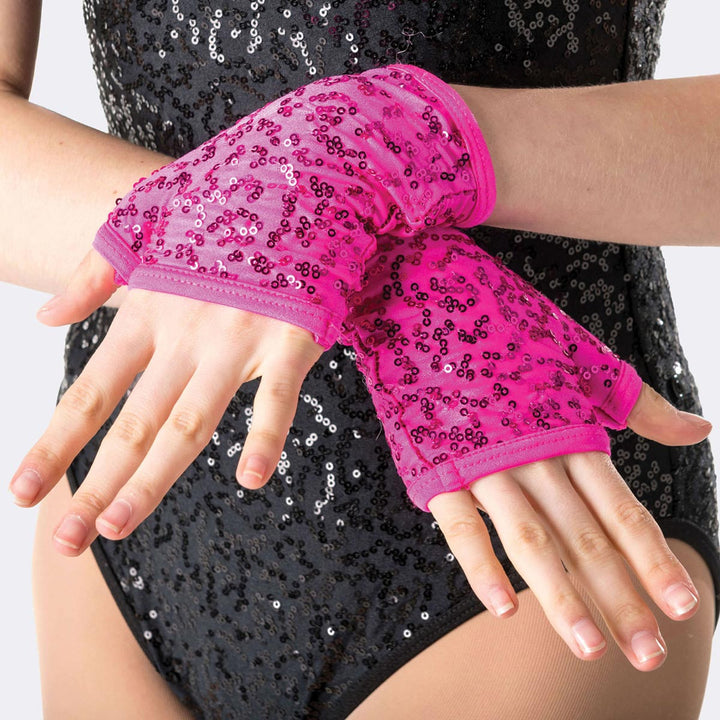 Studio 7 Dancewear Sequin Fingerless Gloves Children Size