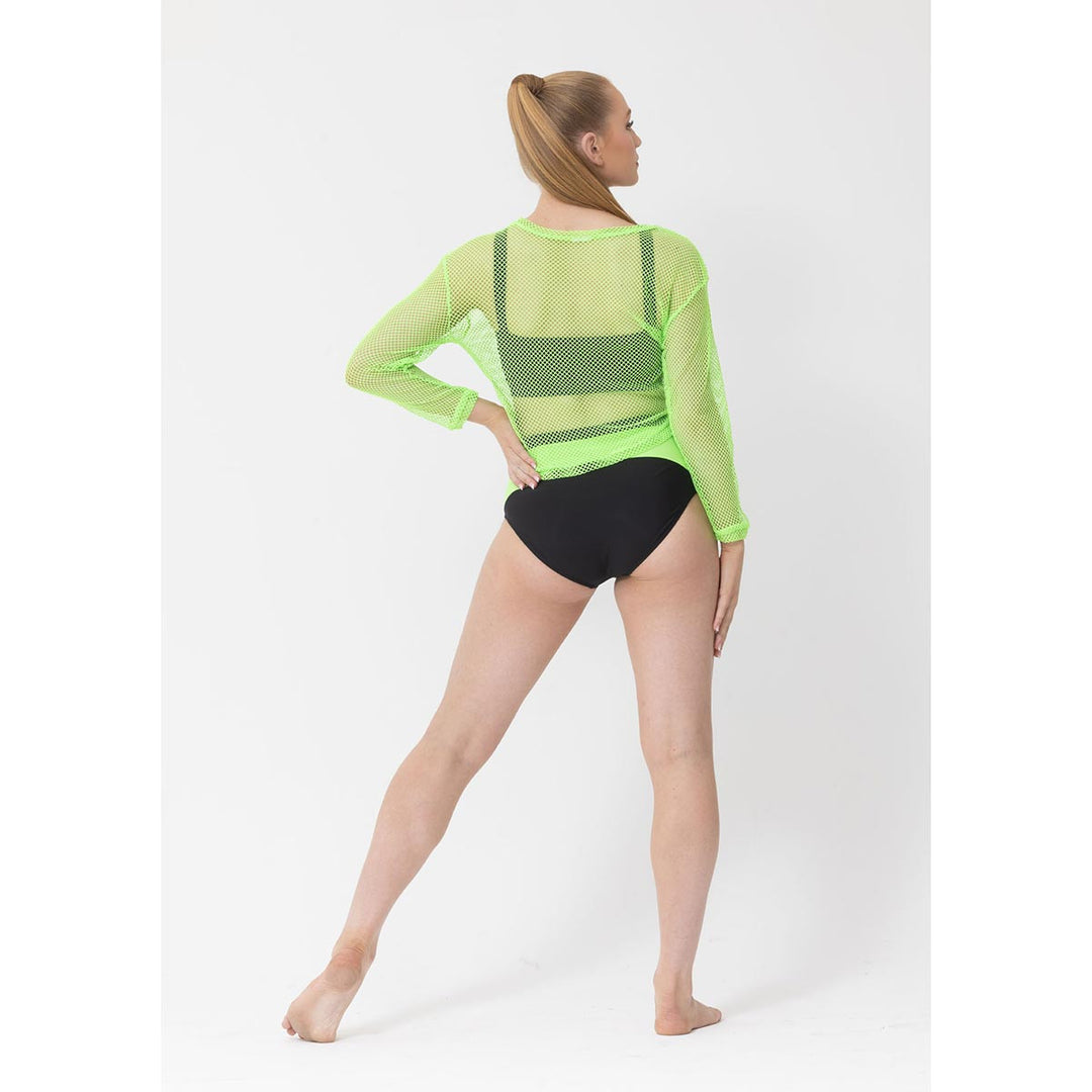 Studio 7 Dancewear Long Sleeve Fishnet Crop Top Adult Sizes