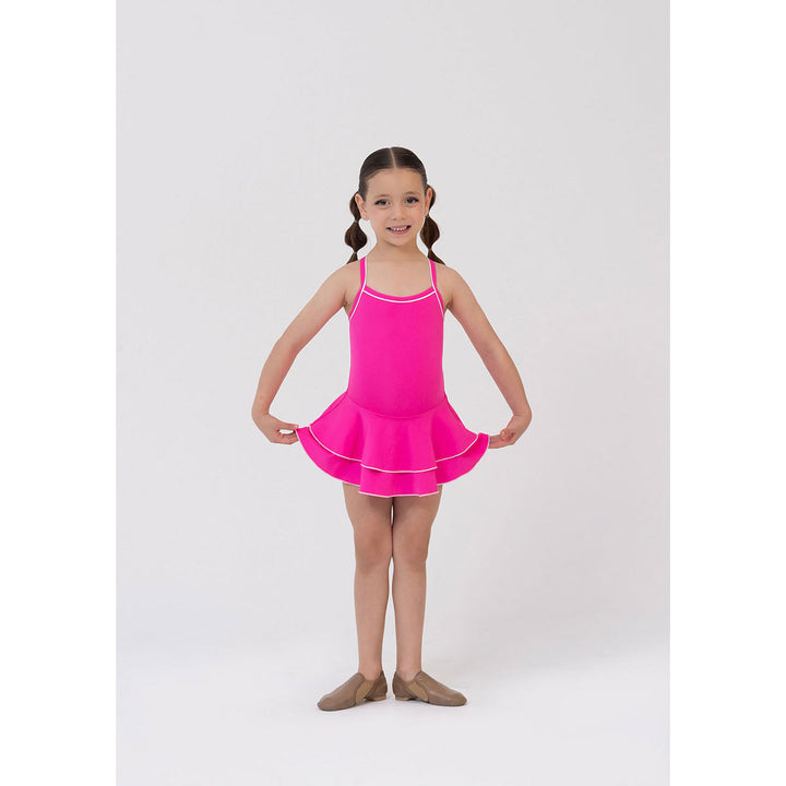 Studio 7 Dancewear Cindy Dress girl wearing Hot Pink