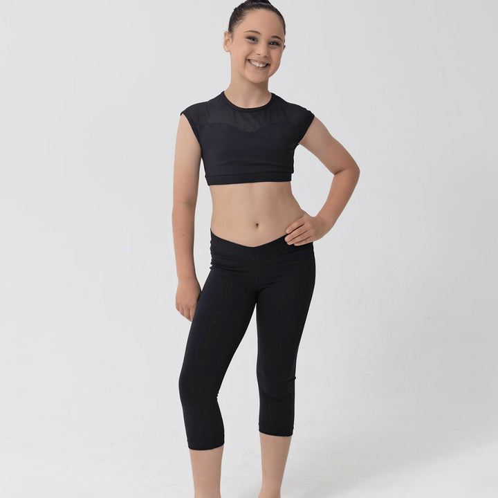 Studio 7 Dancewear Girls 3/4 Cotton Leggings