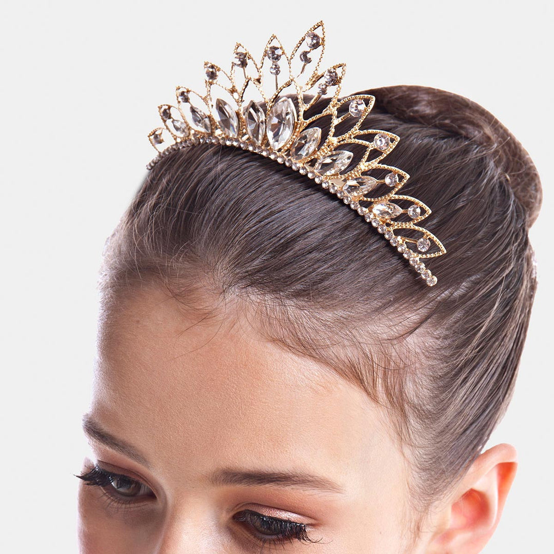 Studio 7 Dancewear The Elsa Princess Tiara Gold & Crystal