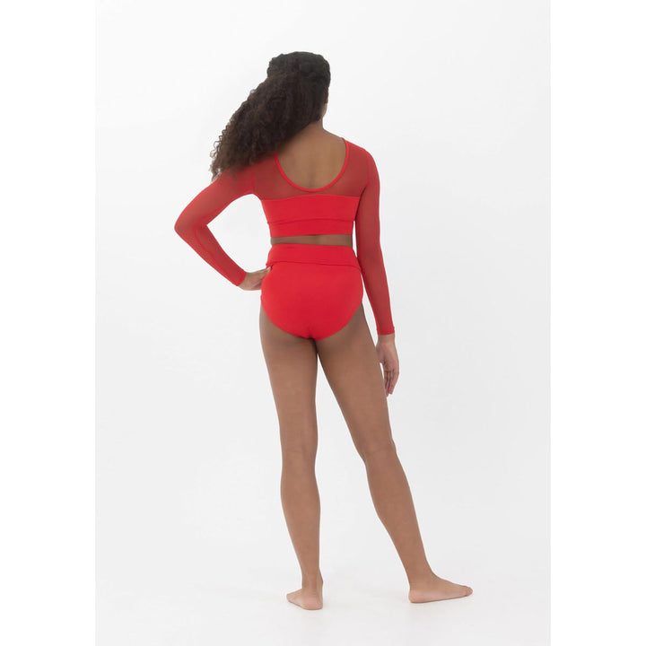Studio 7 Dancewear Tyler Long Mesh Sleeve Crop Top Adults