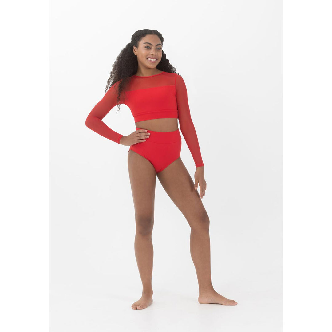 Studio 7 Dancewear Tyler Mesh Long Sleeve Crop Top  Children