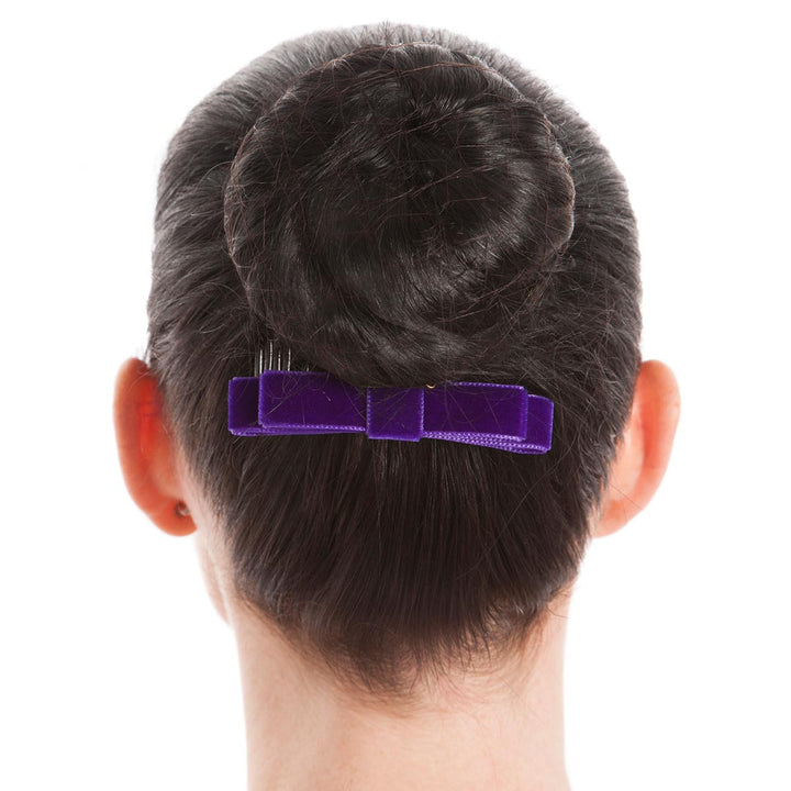 Energetiks Velvet Hair Bow with Comb for Dance &amp; Performance