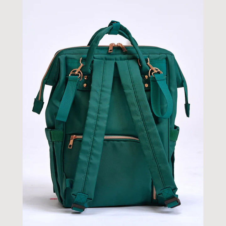 Claudia Dean Pro Bag 2.0 backpack in Royal Green, back view