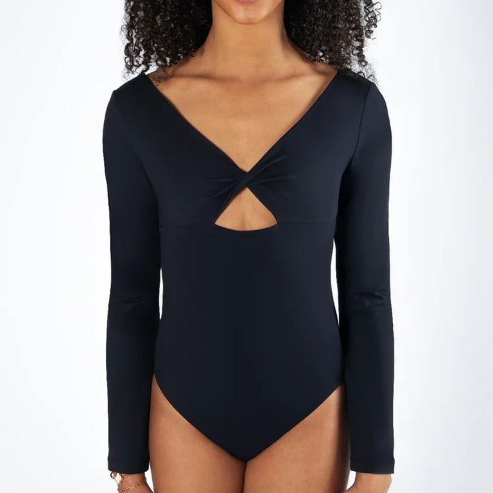 Energetiks Girls Avery Long Sleeve Twist Front Dance Leotard