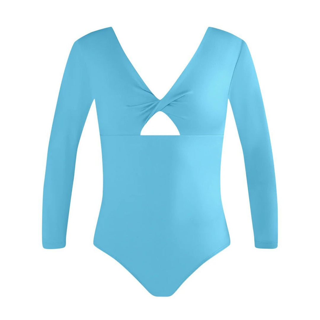Energetiks Girls Avery Long Sleeve Twist Front Dance Leotard