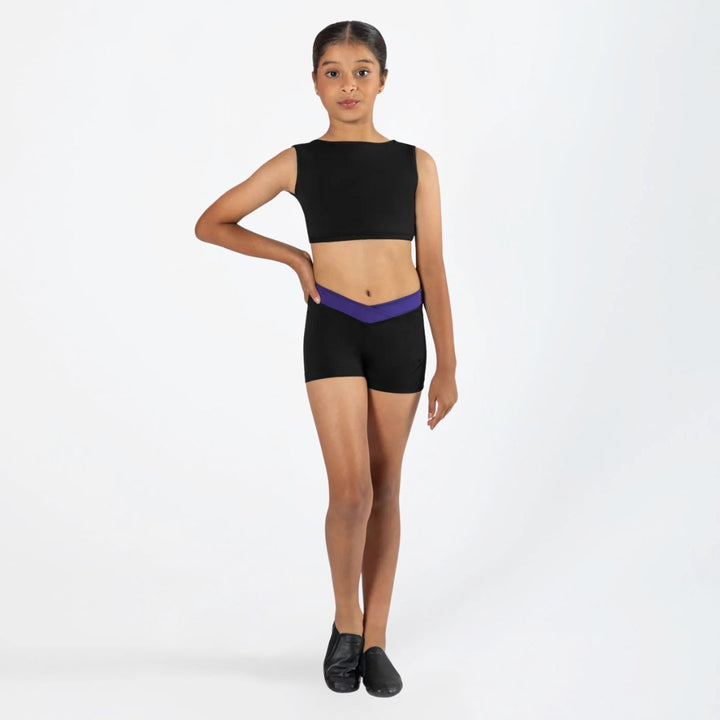Energetiks Claudia Crossed V Waist Dance Short Children Size