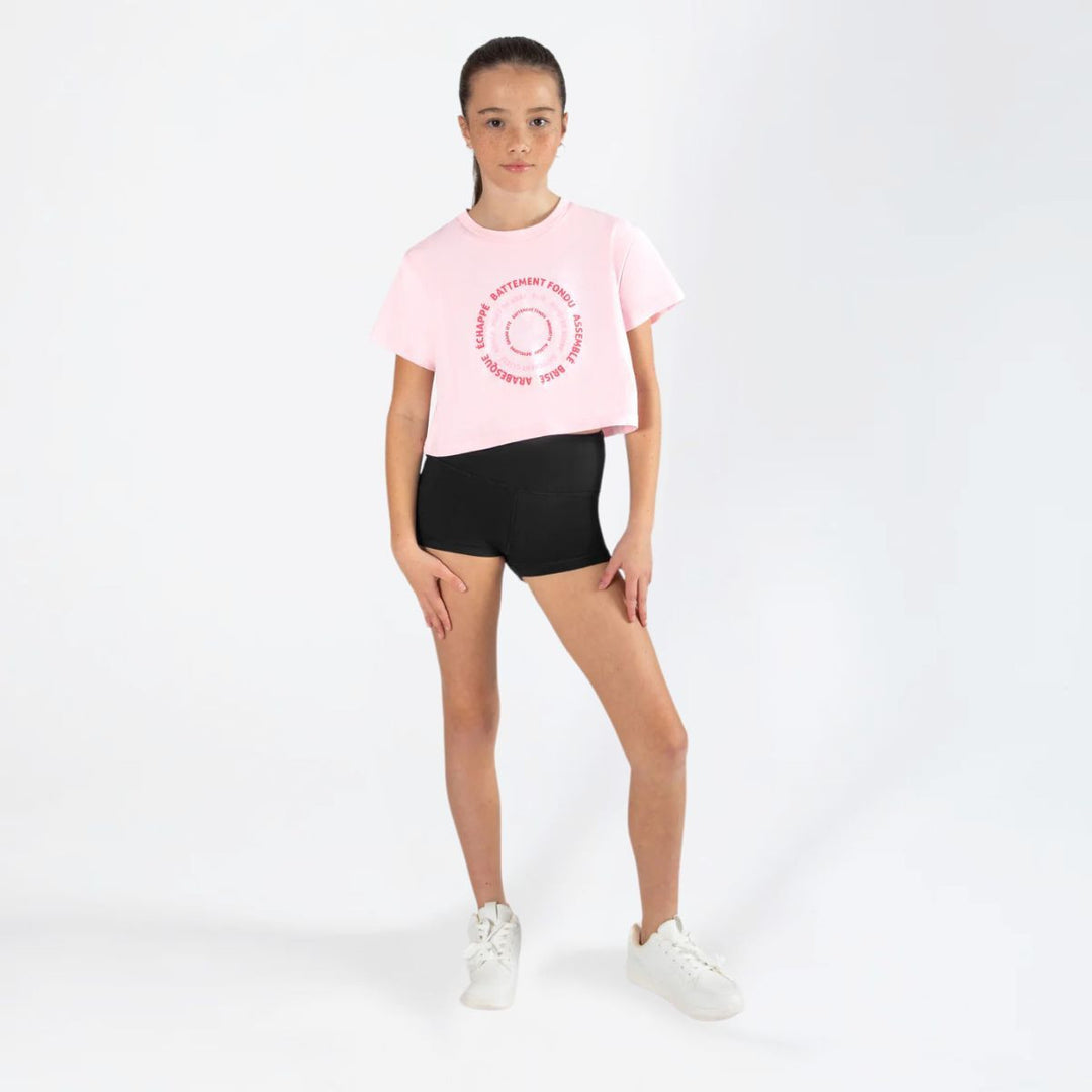 Energetiks Girls Graphic Parker Cropped Supportive Dance Tee