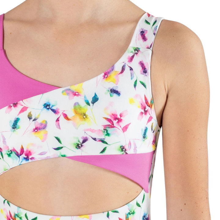 Energetiks Izzy  Two-Tone Cross-Over Bodice Leotard Girls