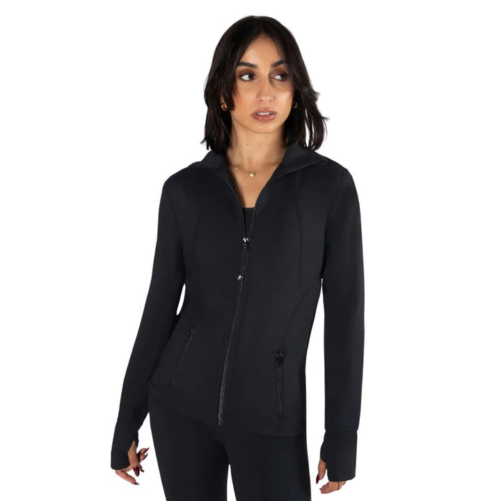 Energetiks Lara Fitted Sleeves Zip Pocket Jacket Womens Size