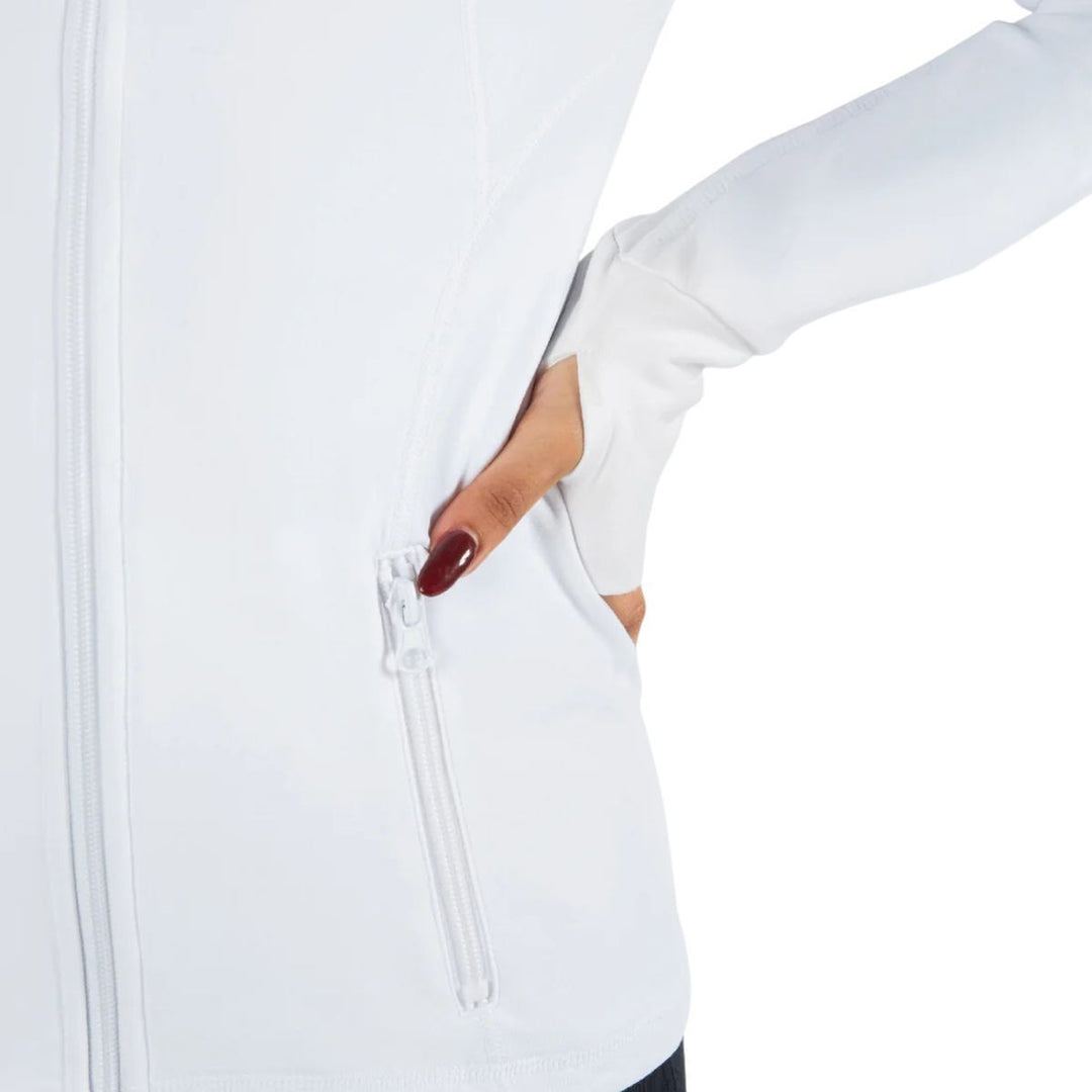 Energetiks Lara Fitted Sleeves Zip Pocket Jacket Womens Size