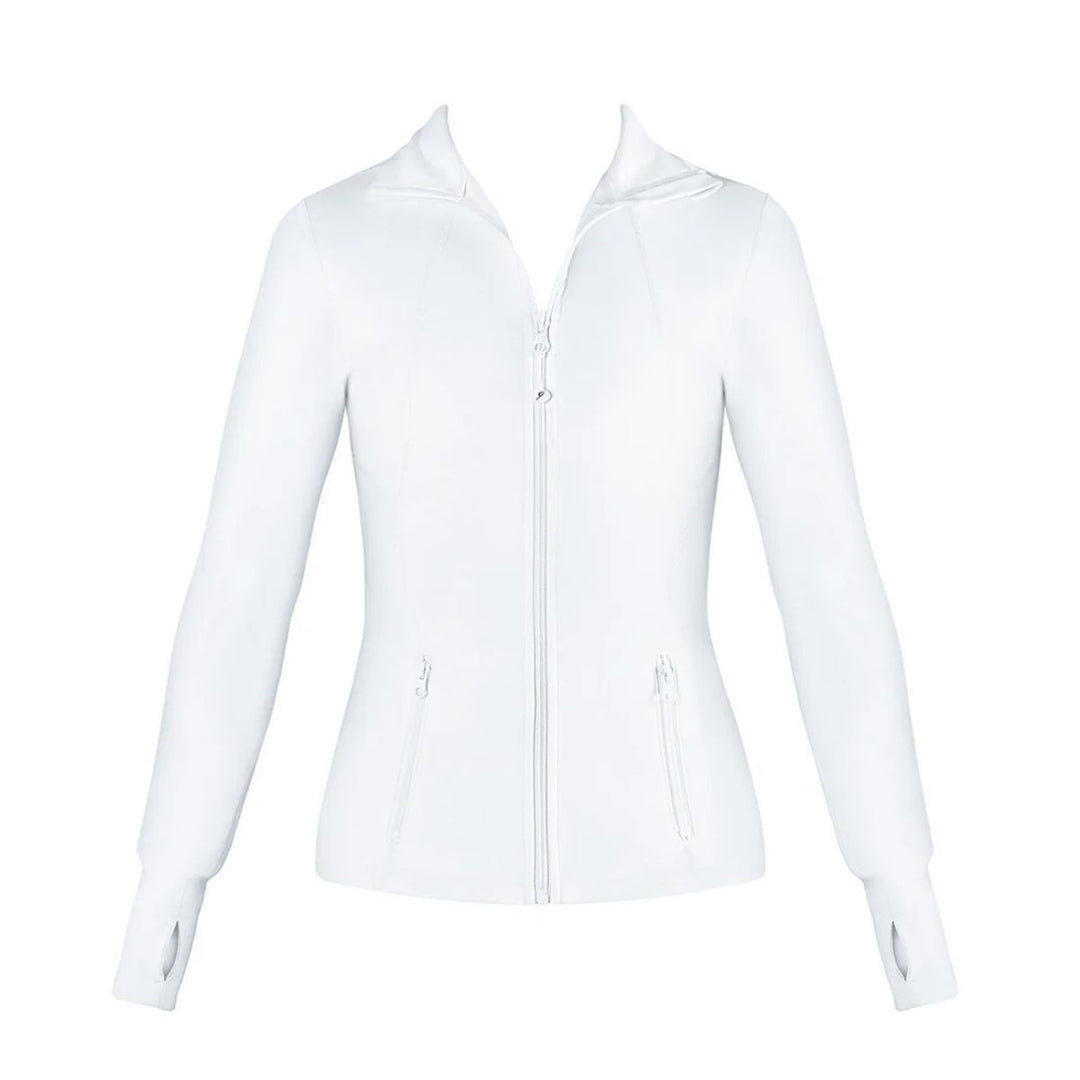 Energetiks Lara Fitted Sleeves Zip Pocket Jacket Womens Size