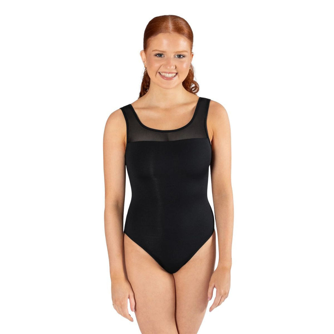 Energetiks Lisa Detailed Back Mesh Leotard Womens Sizes