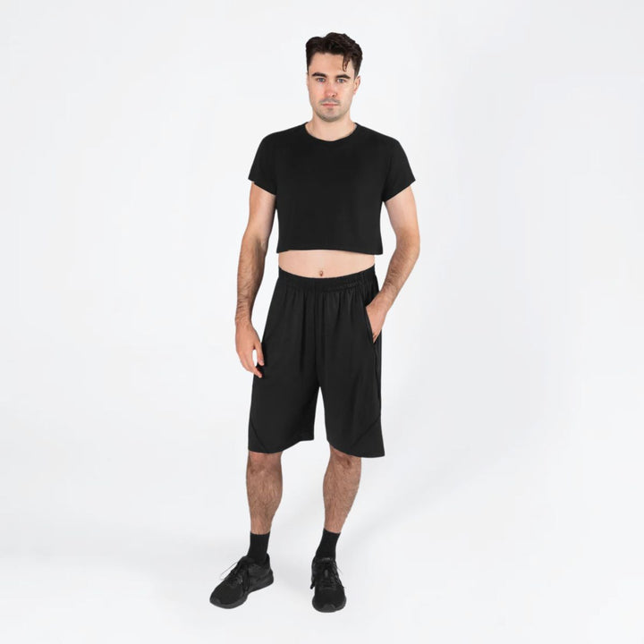Energetiks Women Parker Round Neckline Cropped Dance Tee