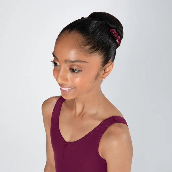 Energetiks Satin Floral Blossom Hair Clips Two Hair Clips
