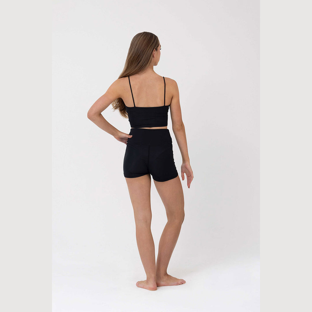 Womens Indy V-band high-waisted shorts in black