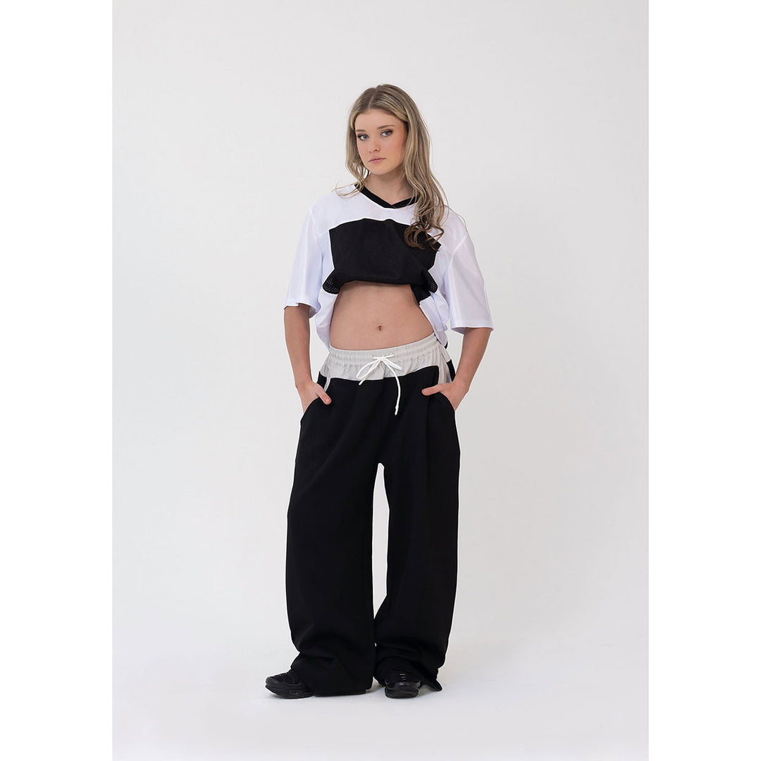 Studio 7 Dancewear Jordan Team Adults Hip Hop Top Black/White worn