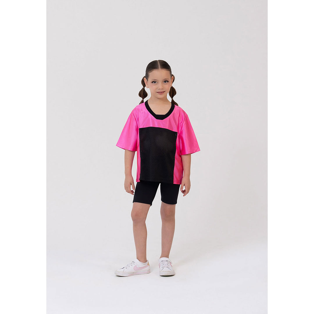 Studio 7 Dancewear Jordan Team Adults Hip Hop Top Black/Hot Pink front