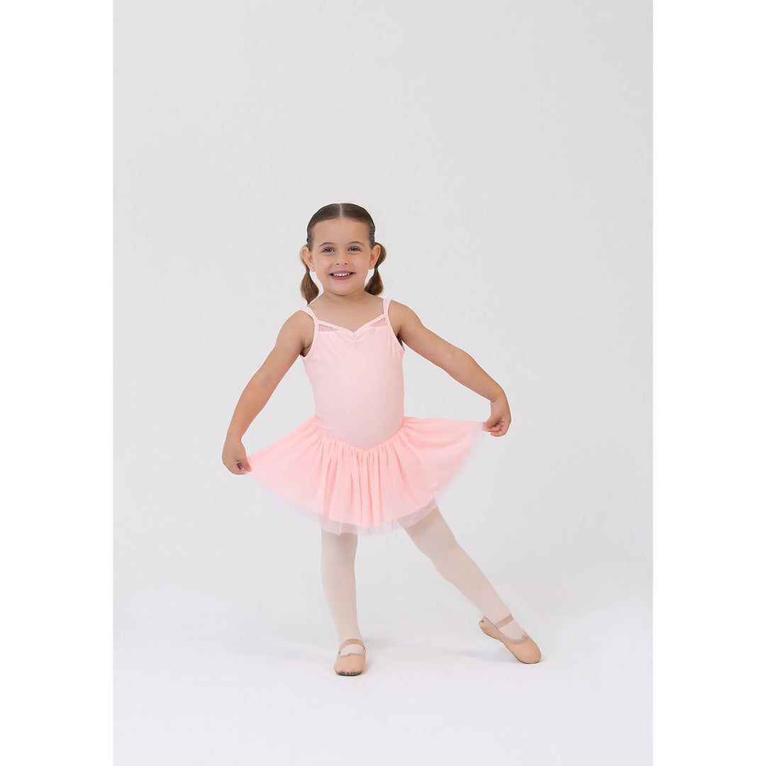 Studio 7 Dancewear Pixie Dress girl wearing Ballet Pink