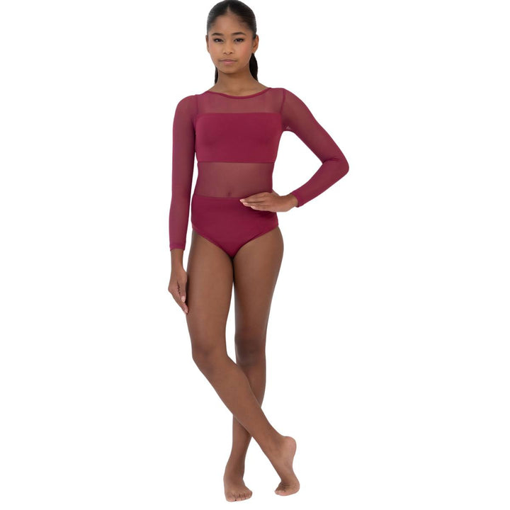Studio 7 Dancewear Girls Cleo Long Sleeve Mesh Leotard