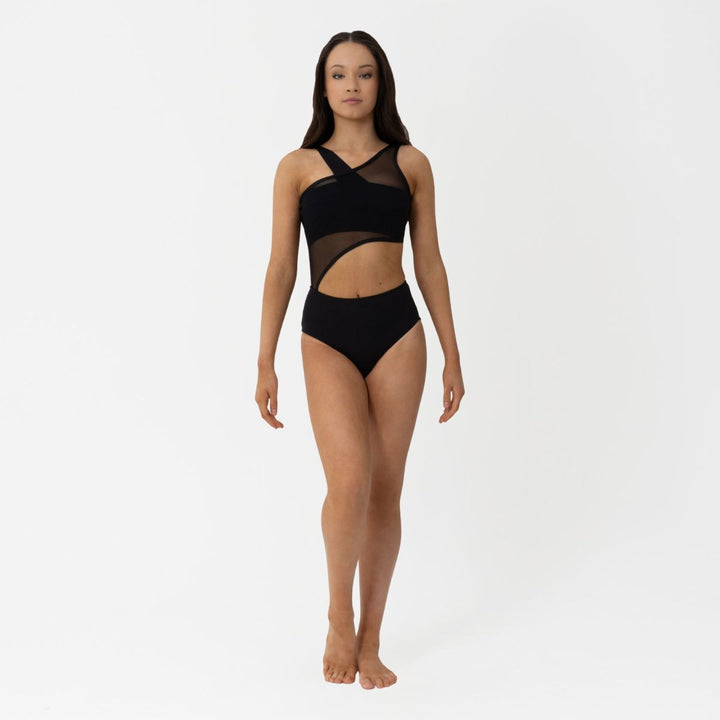 Studio 7 Dancewear Womens Lizzy Mesh Panel Cut-Out Leotard