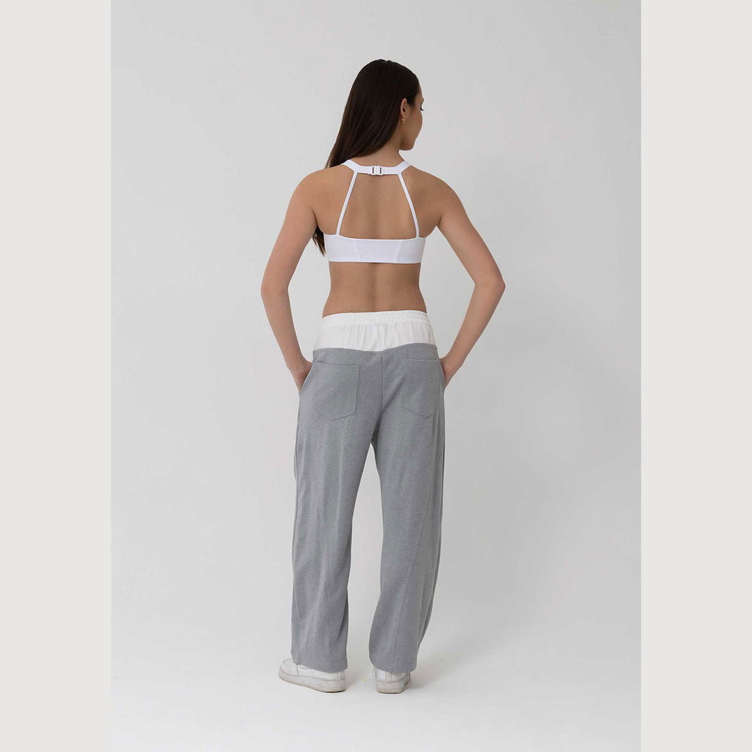Studio 7 Dancewear Locky Children Track Pant Grey/White back
